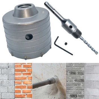 

SDS PLUS 80mm Concrete Hole Saw Electric Hollow Core Drill Shank 110mm Useful