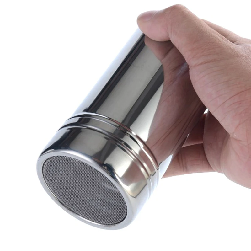 Stainless Steel Powder Shakers, Fine Mesh Coffee Dredges Shaker Powder Cans for Coffee Cocoa Powder with Lid|Coffeeware Sets| - AliExpress
