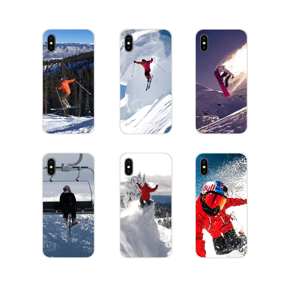 For Sony Xperia Z Z1 Z2 Z3 Z5 compact M2 M4 M5 E3 T3 XA Huawei Mate 7 8 Y3II Silicone Phone Case Snow Or Die Ski Snowboard Sport | Мобильные