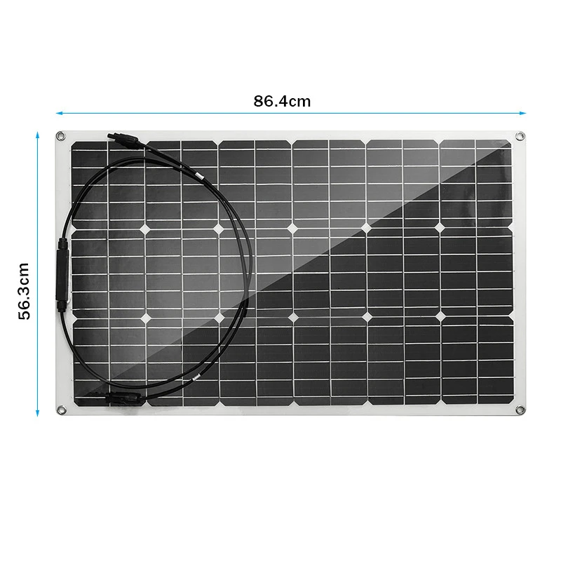 18 в Панели солнечные 300 Вт Semi Гибкая панель солнечной батареи из монокристаллического кремния Сотовый DIY MC4 кабель на открытом воздухе Водонепроницаемый Батарея Зарядное устройство+ 40A Conrtoller