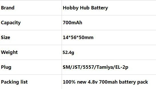 4.8v 700mah