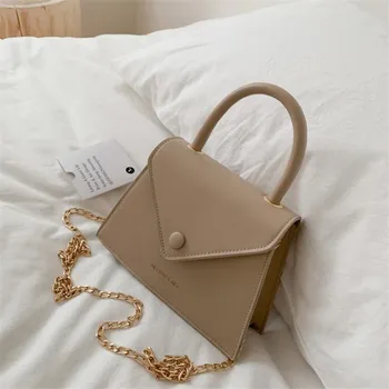

Small Bag for Women 2020 PU Leather Tote Crossbody Bags Ladies Solid Simple Shoulder Chain Messenger Bag Travel Sacs a Mains