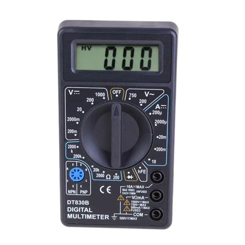 1 шт. DT 830B ЖК дисплей Дисплей Цифровой мультиметр переменного тока/dс Amp Вольт Ом