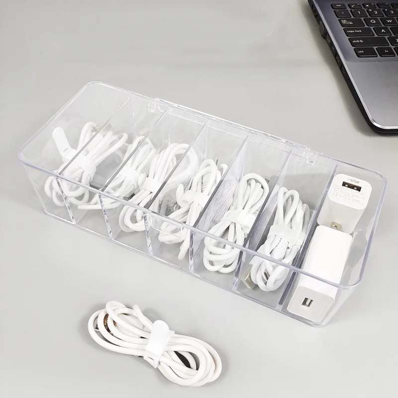 【FUN LIVE】 Cable Storage Plastic Organizer Accessories Box Home Office Desk Accessories Small Things Drawers Classification Products Hidden. 