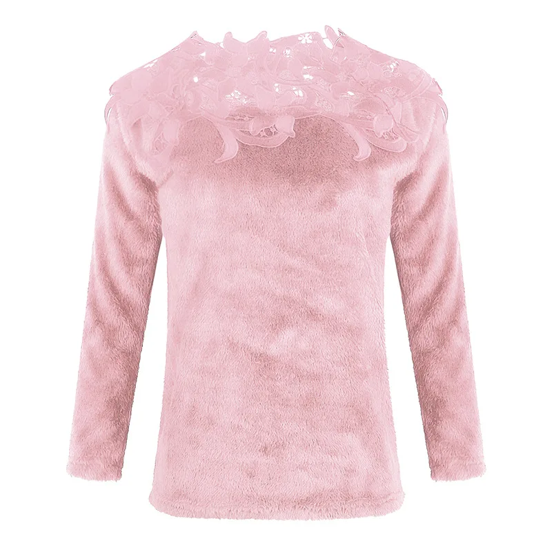 Кружево Pull femme hiver свитер пуловер с длинными рукавами и однотонные Цвет с v-образным вырезом со стильным поперечным узлом Панель свитер для женщин размера плюс S-4XL