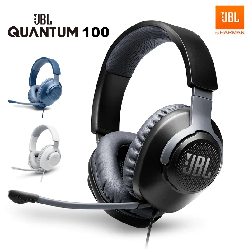 JBL QUANTUM100 Gaming Headset 7 1 with Mic Microphone Foldable Headphones Switch for Xbox One PC TV Phone for PS4 for Nintendo