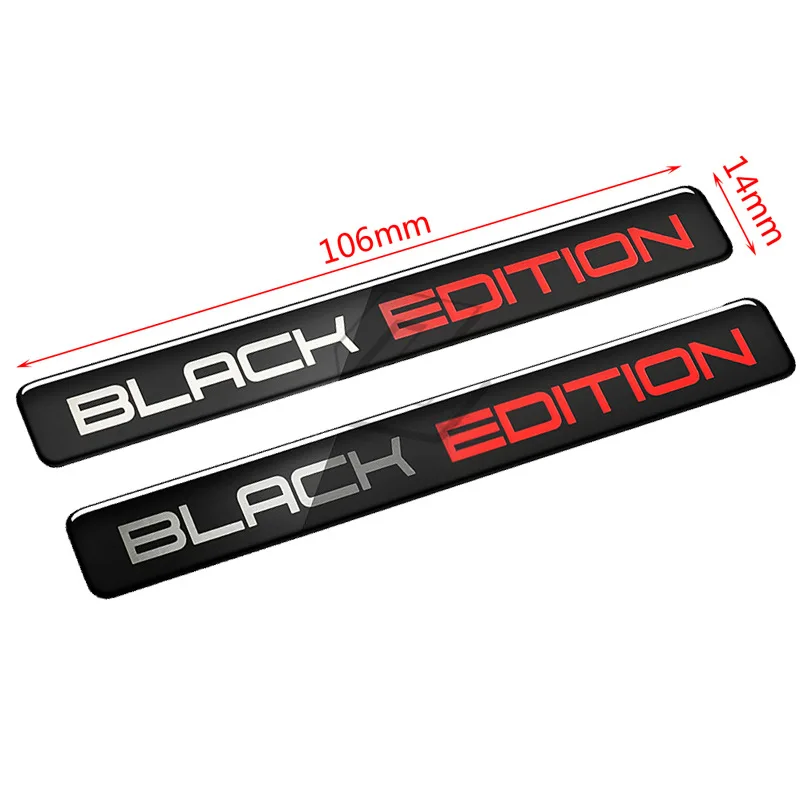 2Pcs Car Decoration 3D Black EDITION Creative Sticker Car-styling Window Interior Decals Accessories 2Pcs Car Decoration 3D Black EDITION Creative Sticker Car-styling Window Interior Decals Accessories