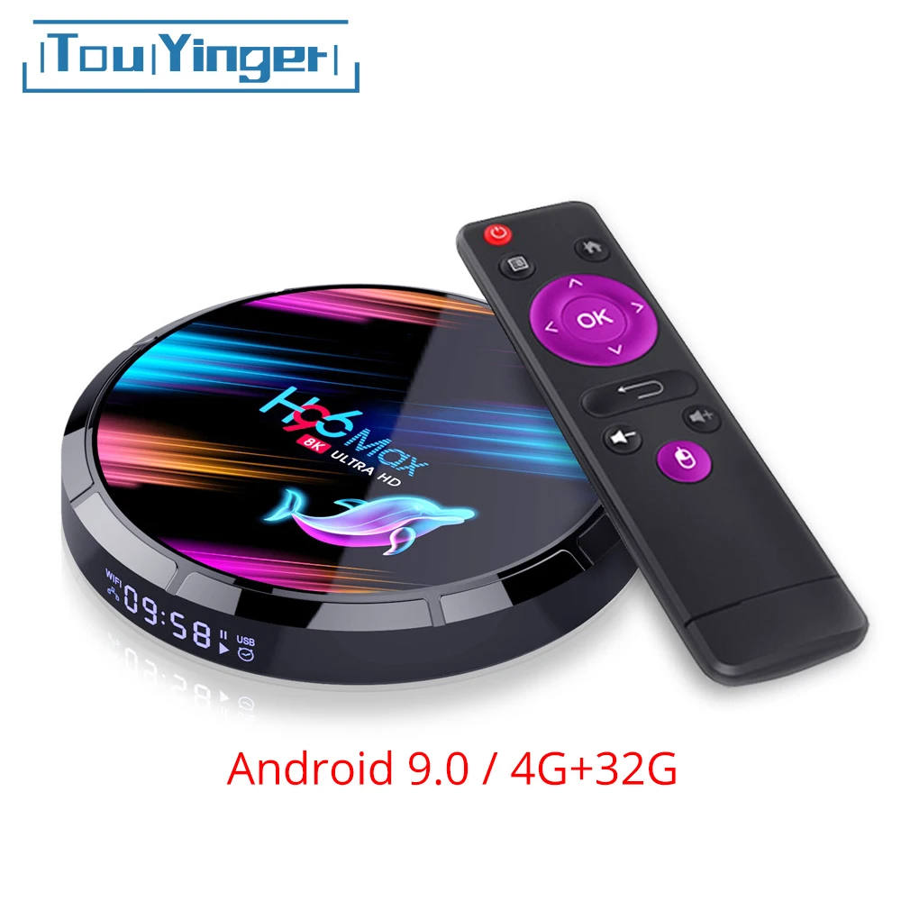 ТВ-приставка TouYinger H96 MAX X3 Android 9.0 Amlogic S905X3 4 ГБ 32 2 4G 5G Wifi Bluetooth 1000 м USB3.0 AV SPDIF до 8K Top Box |
