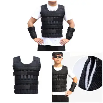

20kg Weighted Vest Adjustable Loading Weight Jacket Exercise Weightloading Vest Boxing Training Waistcoat