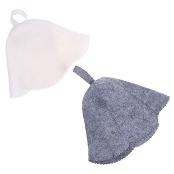 

New Felt Head Protection Bath Anti Heat Free Size Russian Style Shower Cap Sauna Hat