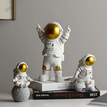 Astronaut Spaceman Creative Statue Car Decor Art Crafts Figurine Abstract Sculpture Home Office Desktop Decoration Ornament Gift 1
