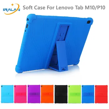 

Silicon Case For Lenovo Tab M10 TB-X605F TB-X605L Stand Soft Cover For Lenovo Tab P10 TB-X705L TB-X705F 10.1" Tablet Case+Stylus