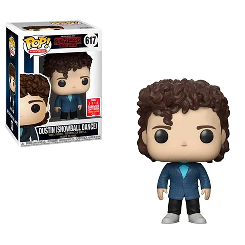 FUNKO POP Новое поступление странные вещи персонаж Дастин(Snowball Dance) 617# фигурки Модель Куклы Игрушки для подарка на день рождения - Цвет: with box
