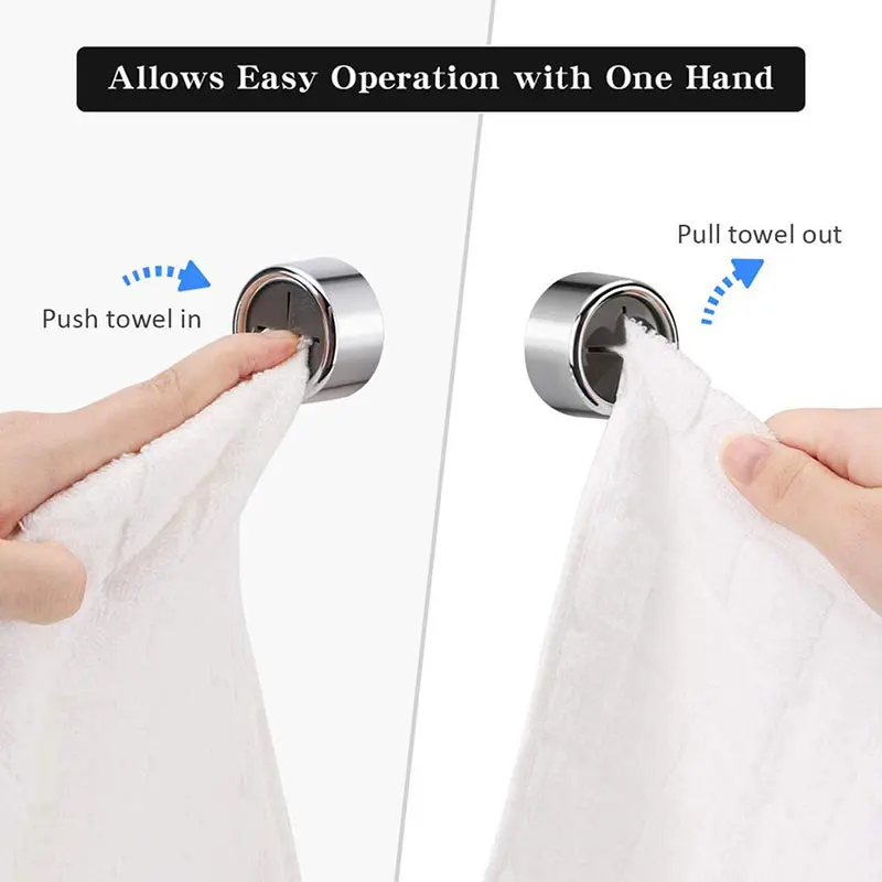 Kitchen Towel Hooks Punch-free Towel Plug Holder Premium Round Adhesive Holder Wall Mount Hook Dish Kitchen