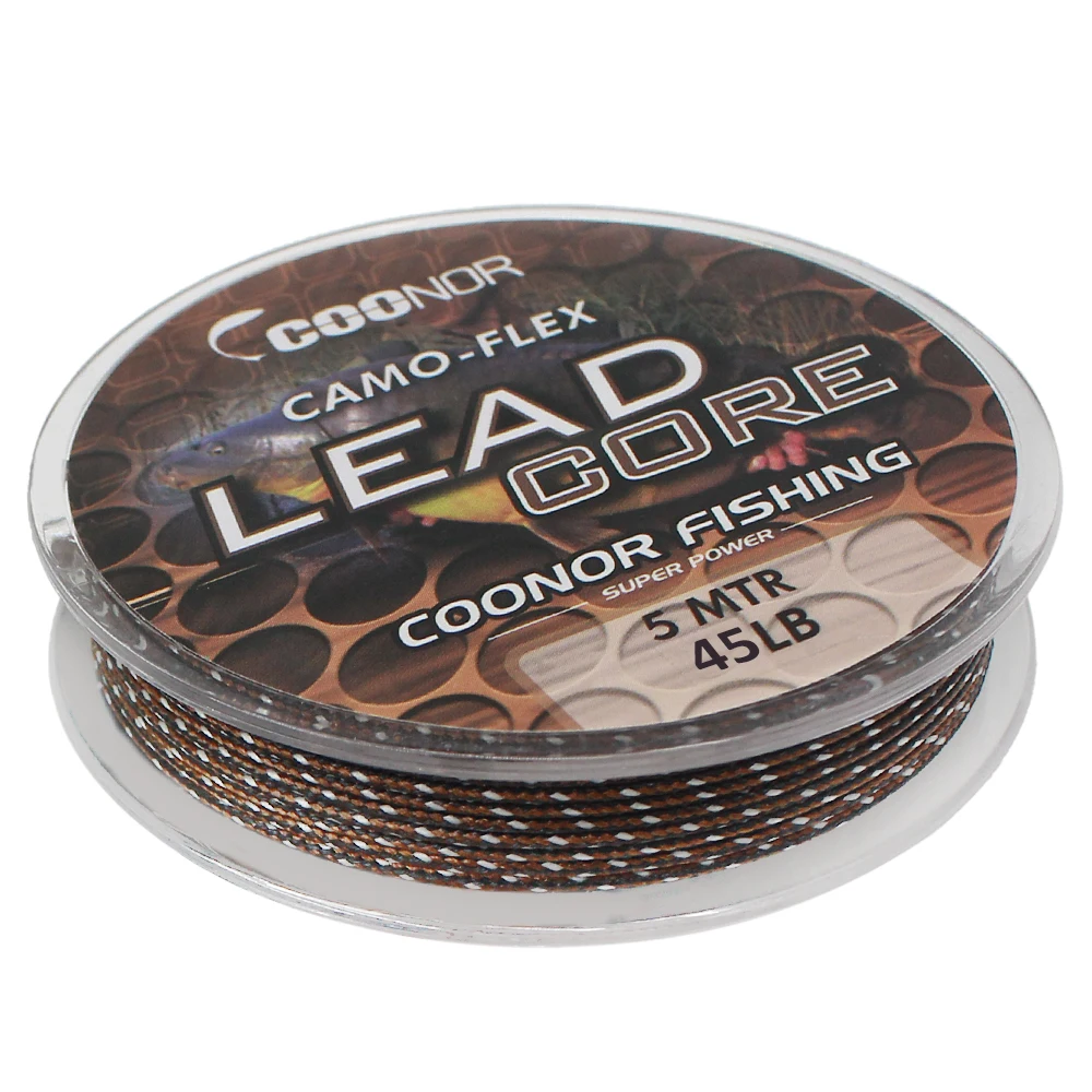 35lb / 45lb / 55lb 5m Fishing Leadcore Braided Camouflage Carp Fishing Line  Hair Rigs Lead Core Fishing Tackle Pesca