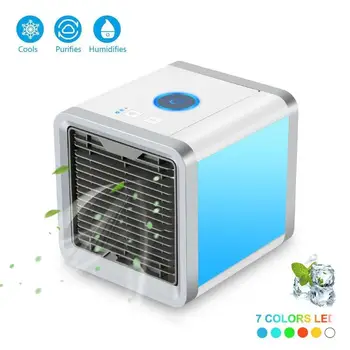 

Mini USB Portable Air Conditioner Humidifier Purifier 7 Colors Light Desktop Air Cooling Fan Air Cooler Fan For Office Room