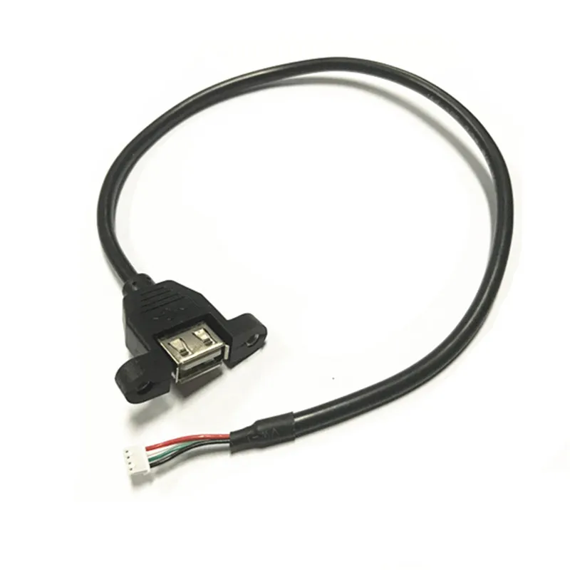 

Высокое качество 35 см резьбовое отверстие фиксированного usb-кабеля 1,25 мм расстояние между экранами 4-Pin USB кабель Линия 4Pin штекер USB2.0 Женский кабель для передачи данных