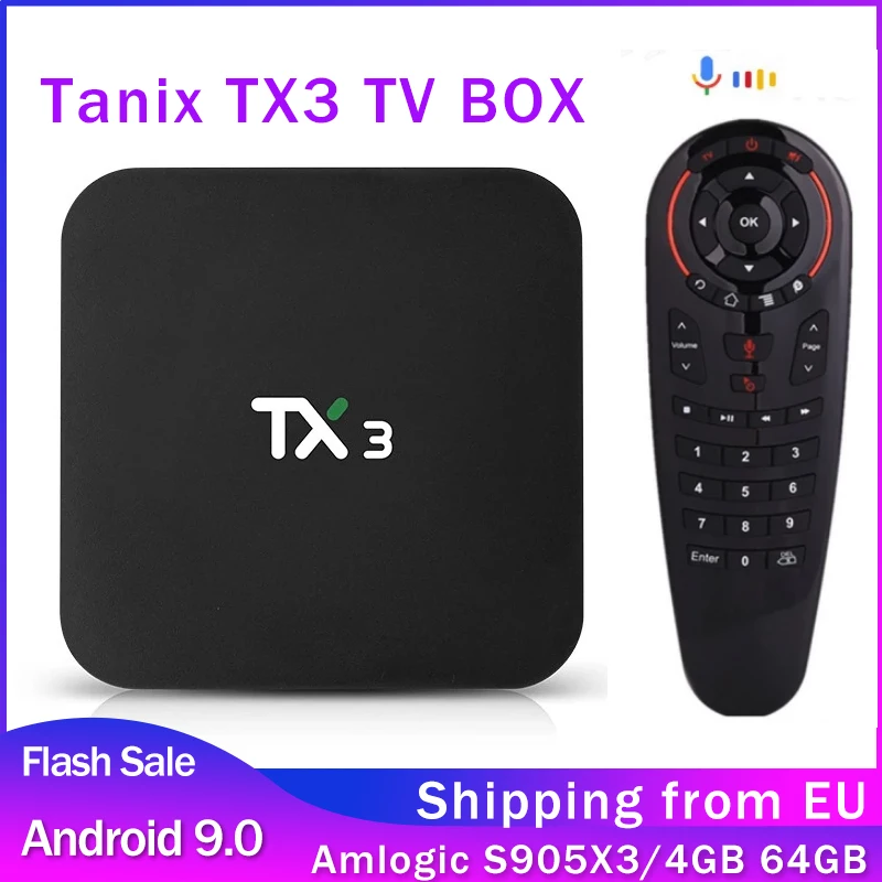 ТВ-приставка Tanix TX3 Android 9 0 Amlogic S905X3 4 + 64/32 ГБ 2 4/5 ГГц 8K Wi-Fi | Электроника