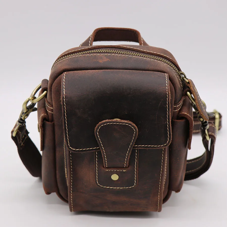 Woosir Leather Messenger Shoulder Bag Men