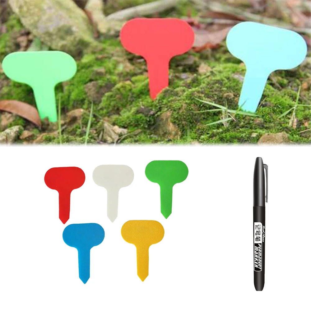 Labels Stake Gardening-Accessories T-Type-Plant-Markers Waterproof-Tags Nursery 100PCS