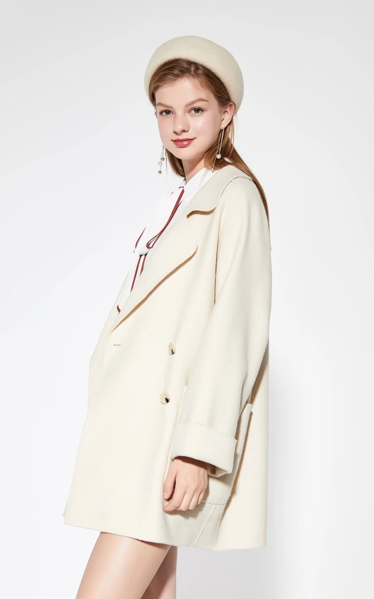 Vero Moda новое шерстяное пальто в форме кокона из овечьей шерсти с короткими рукавами | 319327559
