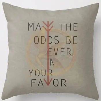 

Free Shipping Hot Sale The Hunger Games Vintage Style Zippered Two Sides Throw Pillowcase Soft Comfortable Bedding Sets