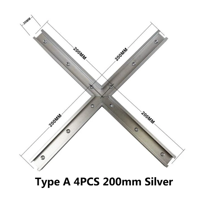 200mm Silver 4pcs
