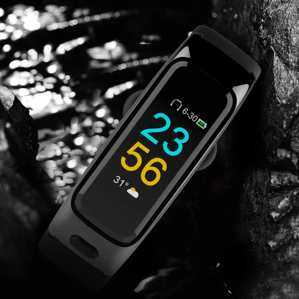 BY51 Bluetooth Earphone Smartband 2 in 1 Passometer Heart Rate Blood Pressure Monitor Smart Bracelet Sport Fitness Tracker Watch