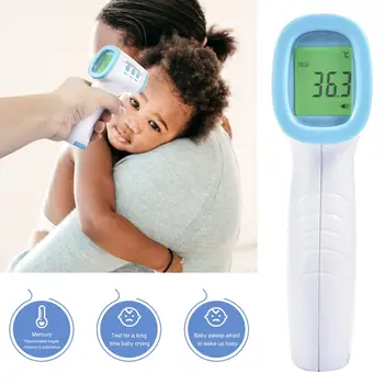 

In-stock Muti-fuction Adult Infrared Forehead Digital Thermometers LCD Backlight Non-contact Temperature Measurement Device
