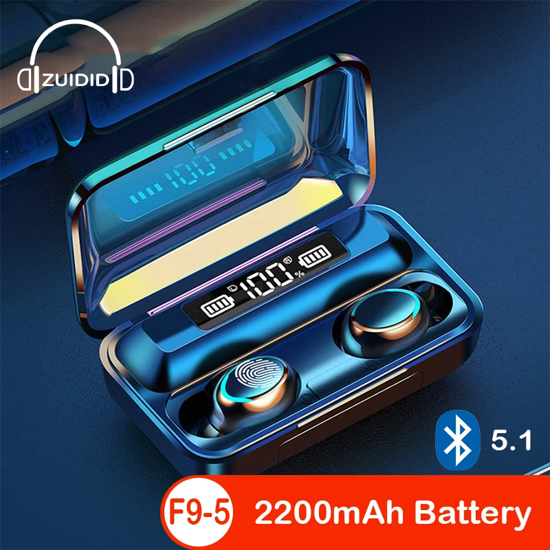 ZUIDID auriculares bluetooth inalámbricos F9 con Bluetooth 5,1, dispositivo de audio TWS, con micrófono, Control táctil, estéreo 9D, para xiaomi oppo, audifonos bluetooth inalambrico