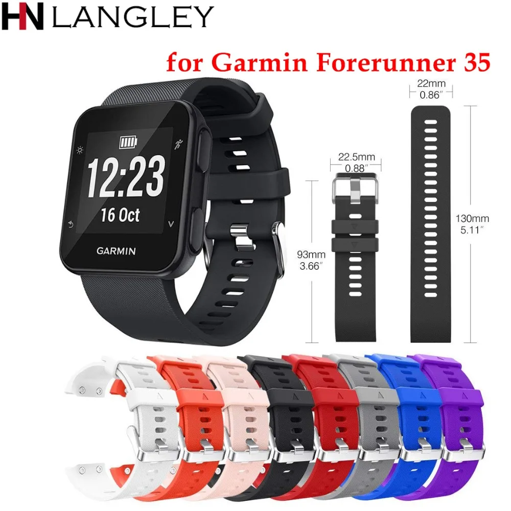 Цветные силиконовые спортивные ремешки для смарт часов Garmin Forerunner 35 GPS браслет с