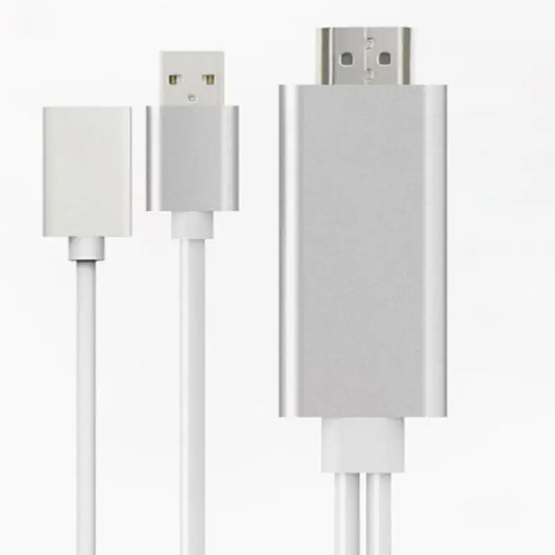 Mirascreen USB к HDMI кабель HD ТВ Кабель-адаптер HDMI видео кабель для Android iOS iPhone iPad samsung Galaxy S8 к проектору/ТВ