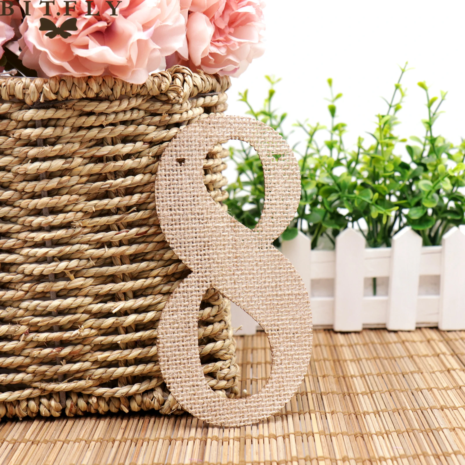 Деревенский стиль джут Hessian джутовые номера 0 9 DIY Украшение стола флажки баннер