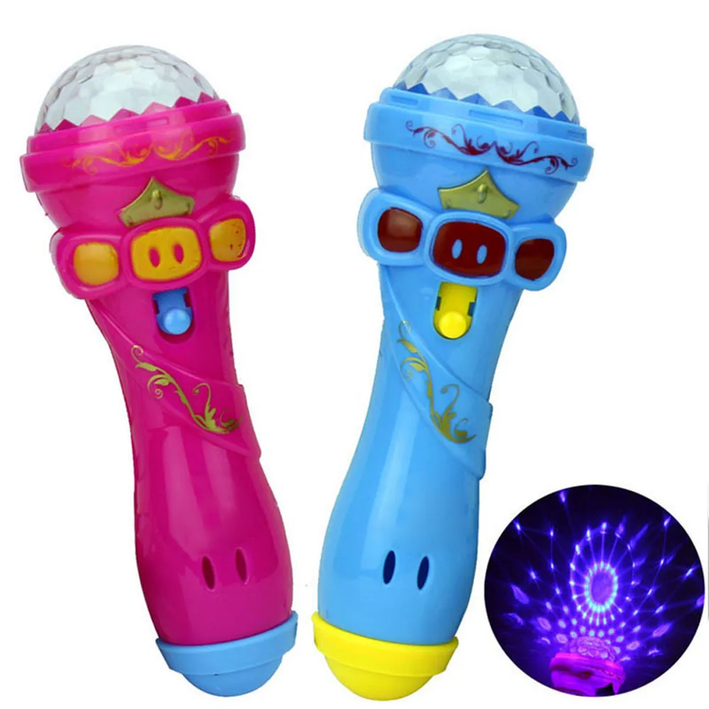 Развивающий музыкальный инструмент игрушки забавное освещение беспроводная игрушка модель микрофона Подарок Музыка Караоке Милая Мини игрушка Y1015