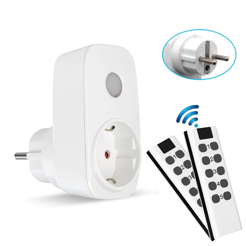 MSLE Universal Smart Home Socket Wireless 433Mhz RF Remote Control Outlet Compatible Broadlink RM4 Pro For Smart Home Automation 