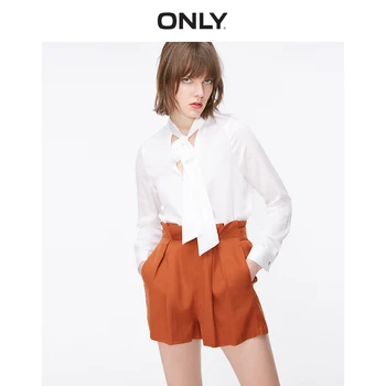 

ONLY Women's Loose Fit Lace-up Long-sleeved Chiffon Shirt | 119131531