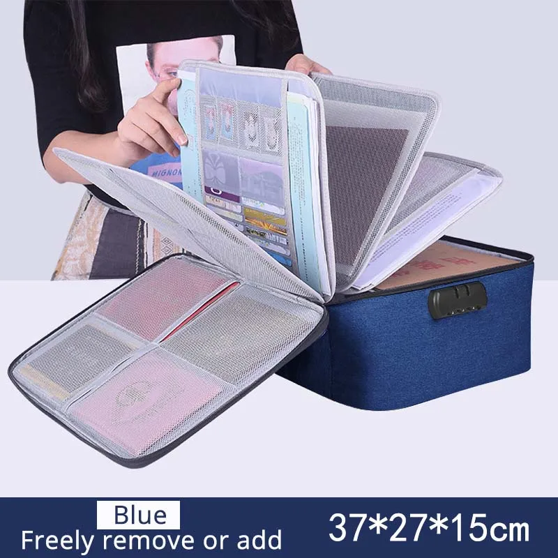 Водонепроницаемая сумка Органайзер для документов с замком паролем 15