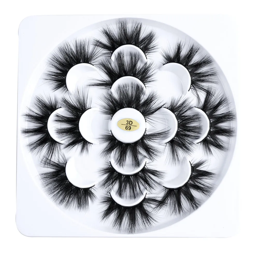

4/7 Pairs Thick Mink False Eyelashes Criss-cross Long Fluffy Eyelashes Eyelash Handmade Dramatic Cruelty-free Lashes Makeup
