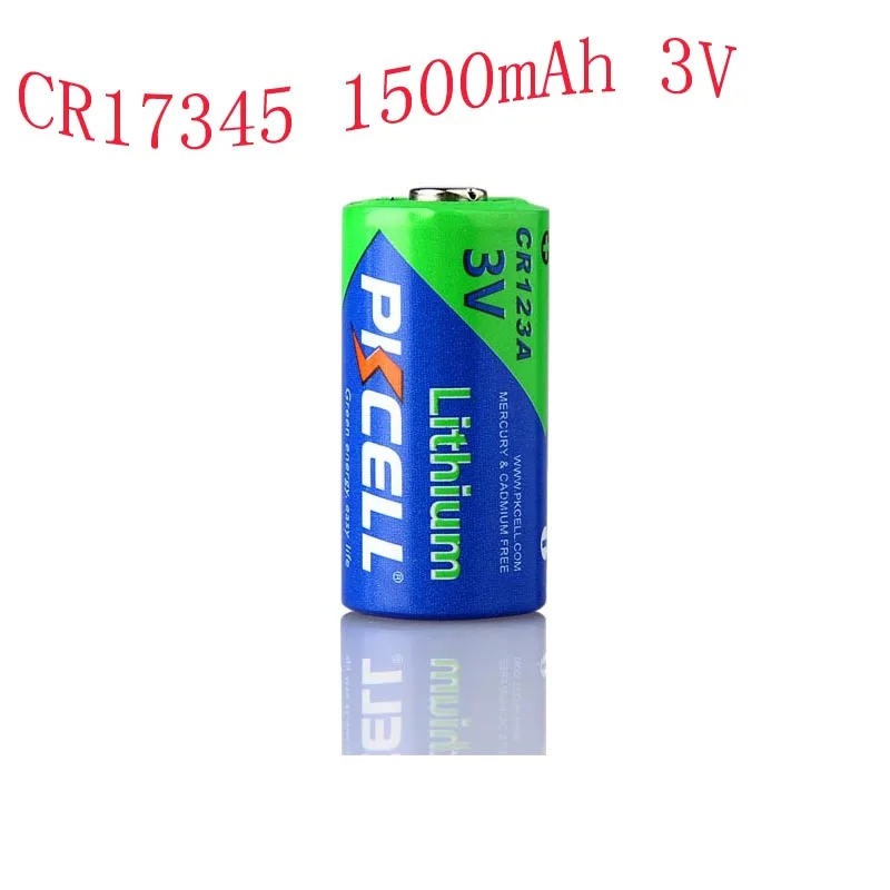 12 шт. PKCELL CR123A 3V литиевая Li-MnO2 Батарея равных CR123 123A CR17345 KL23a VL123A DL123A 5018LC EL123AP для светодиодный фонарик
