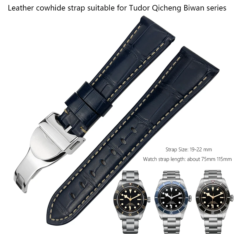 20mm 22mm cinturino di ricambio in pelle per orologio da polso Tudor Black  Bay Omega Seamaster Rolex Seiko IWC cinturino per uomo  bracciali|Watchbands| - AliExpress