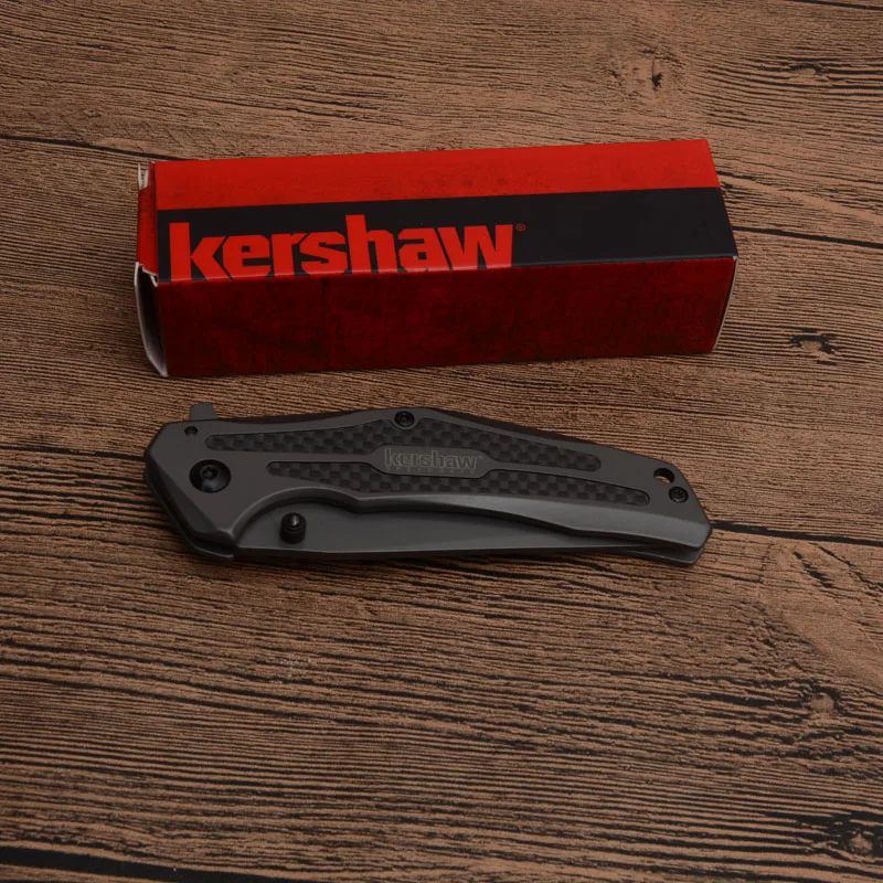 Kershaw 8300 складной карманный уличный нож из стали+ ручка из углеродного волокна для кемпинга, охоты, тактические ножи для выживания, инструменты для повседневного использования
