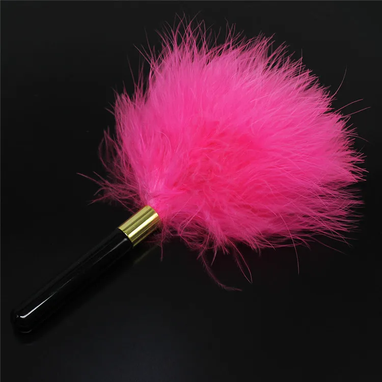 Sex Toys Candiway Sexy Soft Flirting Feather Tickler Special Metal Handle BDSM Erotic Adult Sex Toys For Couples
