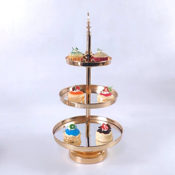 

1pcs Mirror new cake stand cupcake tray cake tools home decoration dessert table decorating party suppliers Wedding Display