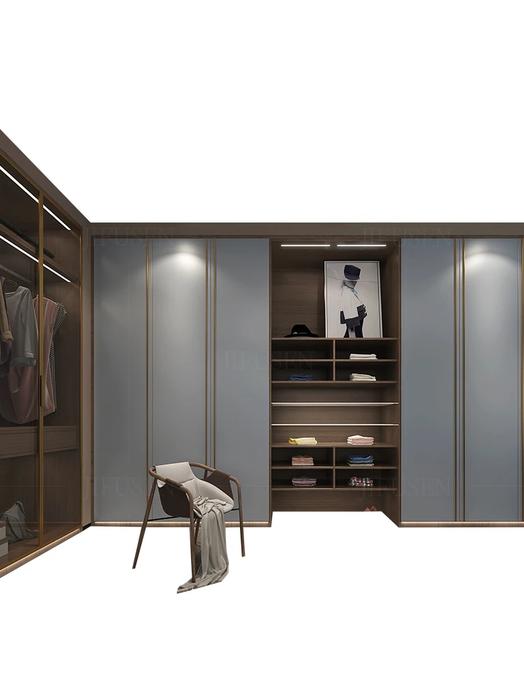 

Женский роскошный минималистичный комбинезон, индивидуальная плоская дверь, открытая раздевалка для спальни, украшение для дома