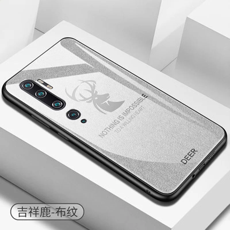Для Xiaomi Mi Note 10 чехол противоударный задняя крышка трава олень мультфильм чехол из закаленного стекла для телефона Note10 Note 10 защитный чехол s - Цвет: A3