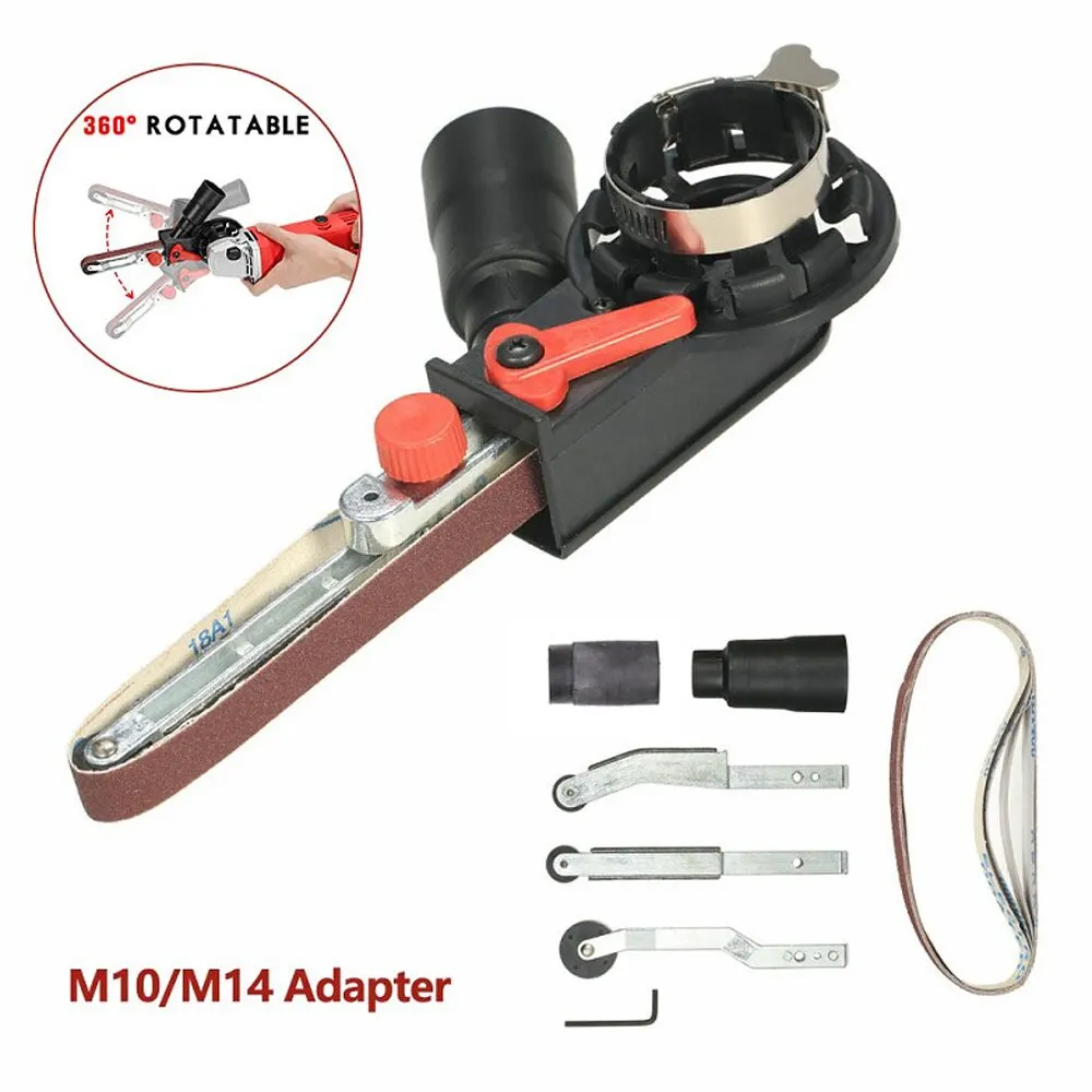 

Belt Sander Belt Grinder Adapter for 115/125 Electric Angle Grinder with M14 Thread Spindle for Woodworking Metalworking DIDIHOU