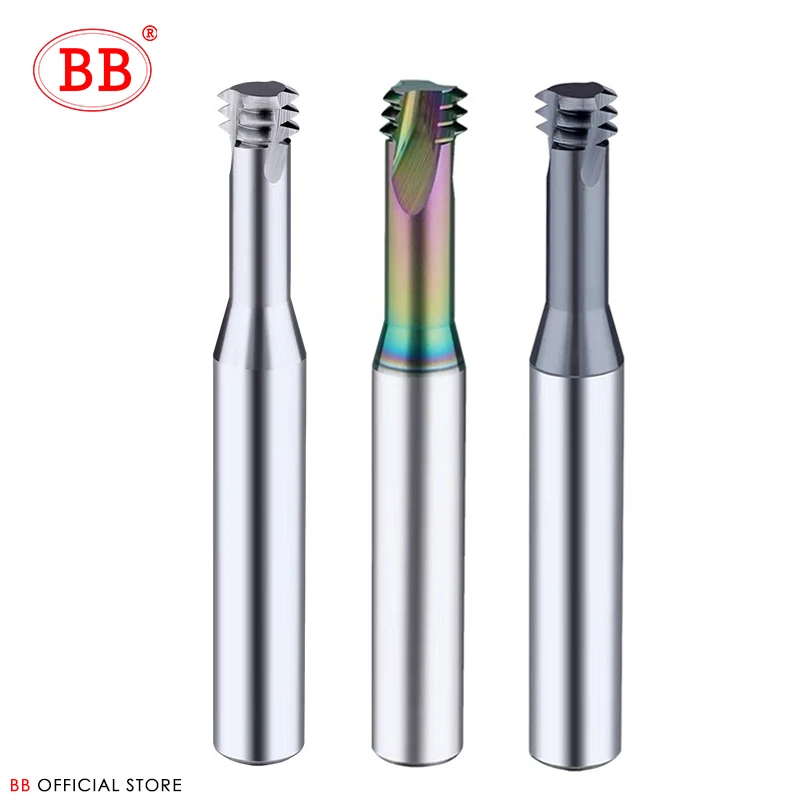 Bb Thread Mill Coated Solid Carbide 3 Teeth Miniature Iso Unc Unf Pitch