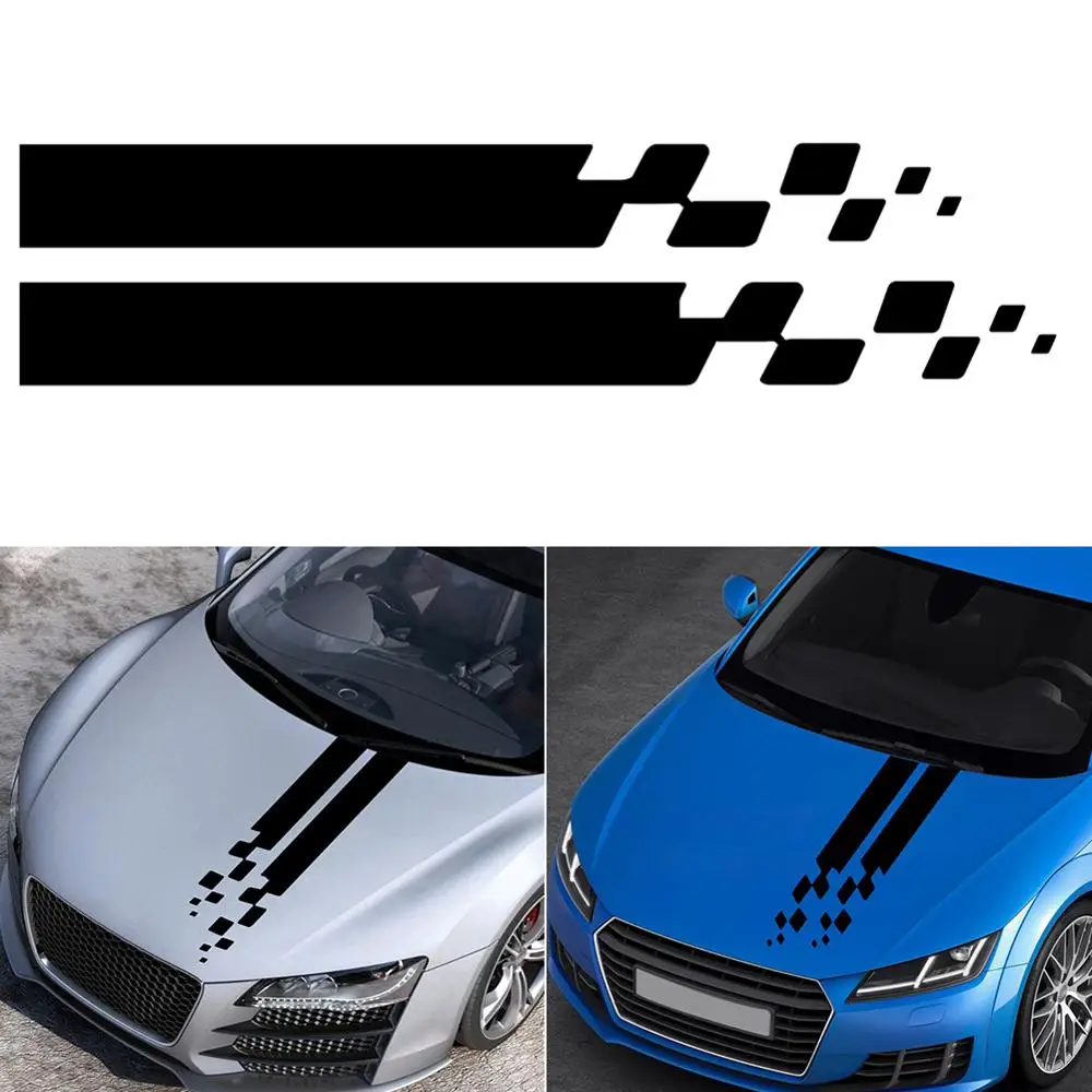 

2x Car Hood Cover Sticker Vinyl Film For BMW Ford Toyota Renault Peugeot Mercedes Honda Sticker Car Sticker Exterior Accessorie