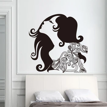 

Sticker glamour beautiful woman vinyl wall sticker decal mural wall art wallpaper bedroom room decoration accessories DD0300