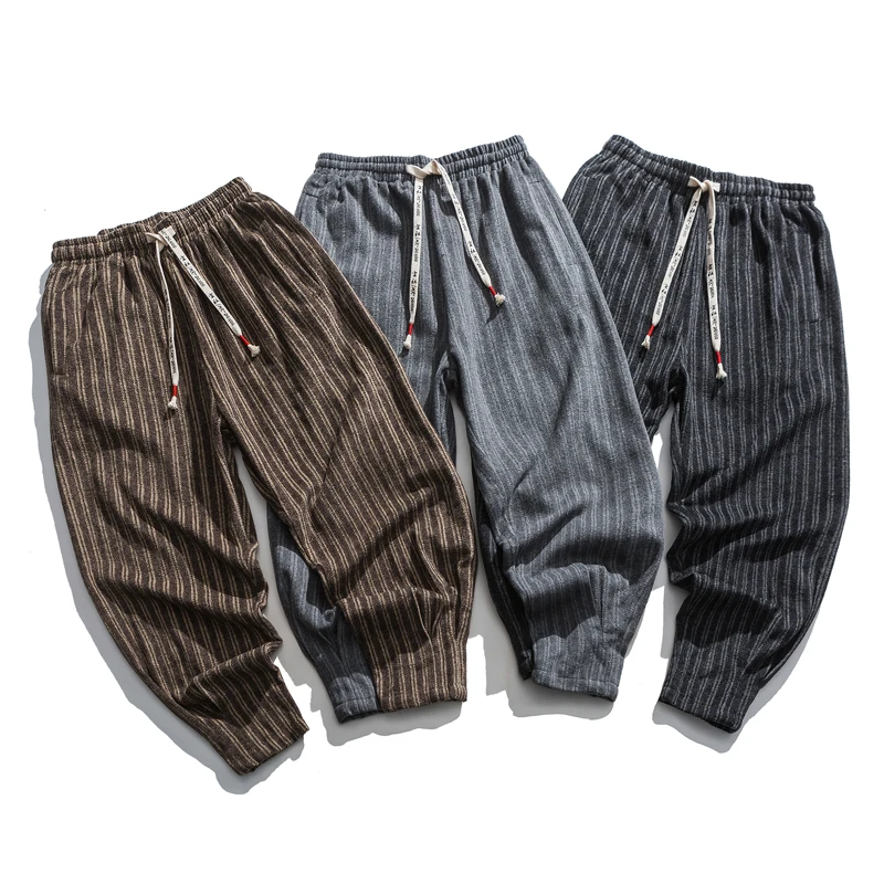 

New Men‘s Jogger Sweatpants Fashion Trousers Male High Quality Striped Casual Harem Pants Woman Oversized Dropshipping